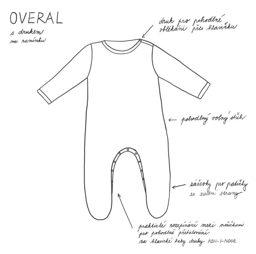 Dětský overal, zimní les