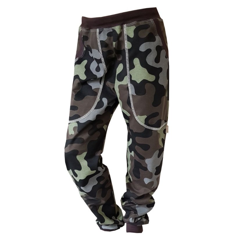 Dětské tepláky do manžety THIN KHAKI MASK (Velikost 98)