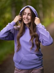 Dámska mikina HOODY FLUFFY LILA
