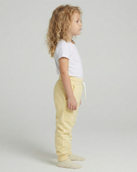 Dětské tepláky Fluffy teplé, světle žlutá