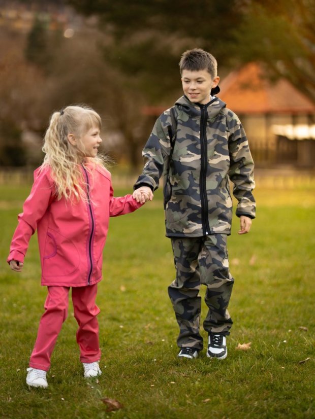 Dětská softshellová bunda bez fleecu