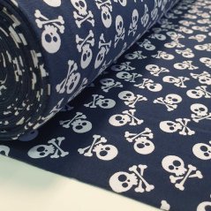 Kalhoty SKULL NAVY lehké