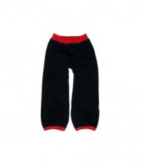 Dětské kalhoty do paspule IMP černé/červené lemy (Velikost 98)