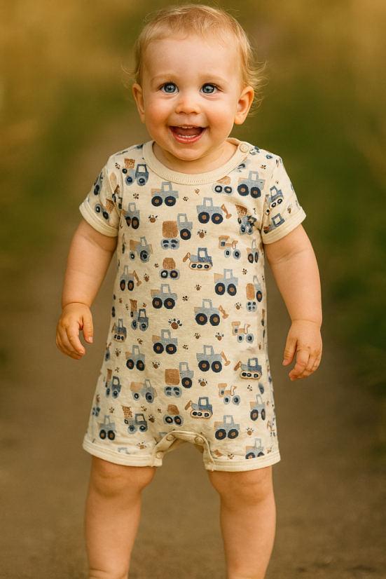 Dětský letní overal BAMBUS, malý stavitel