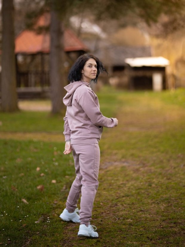 Dámské tepláky FLUFFY, starorůžová