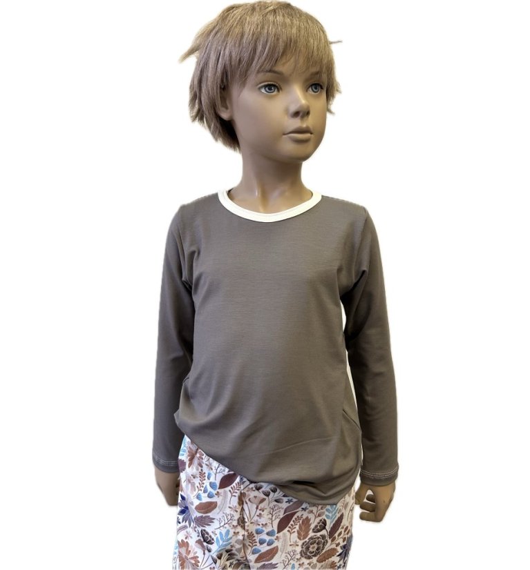 Pánské tričko BAMBUS, hnědé kakao