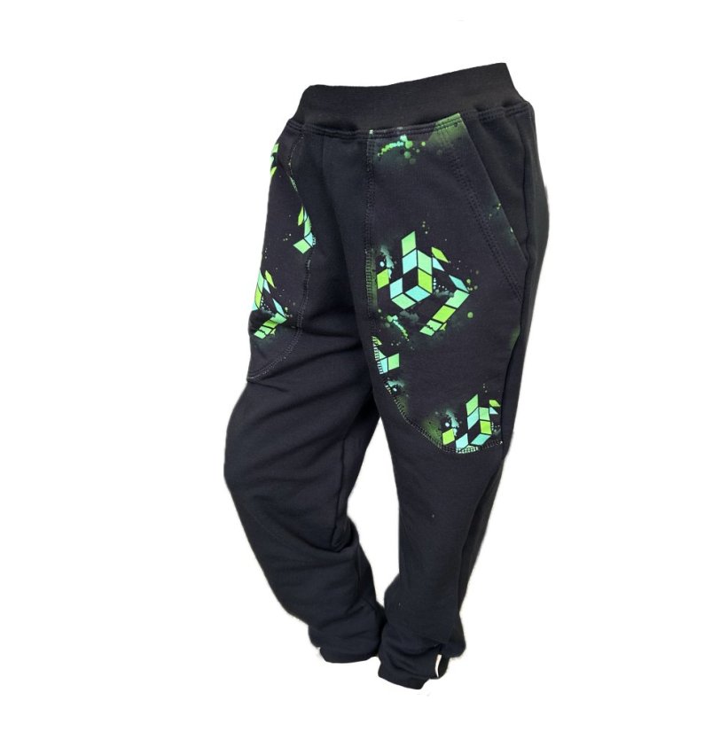 Dětské tepláky, herní únik černá