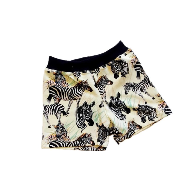 Dětské krátké kraťasy, zebry