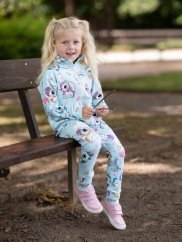 Dětská tepláková souprava na zip, modří jednoržci