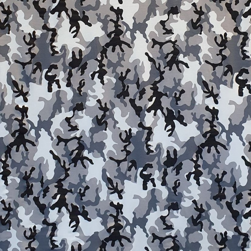 Dětské tepláky Thin Bambus ľahké, šedý maskáč