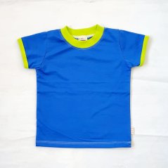 Tričko MODRÁ-LIMET krátký rukáv