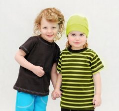 Dětské tričko krátký rukáve hnědé (Velikost 92-98)