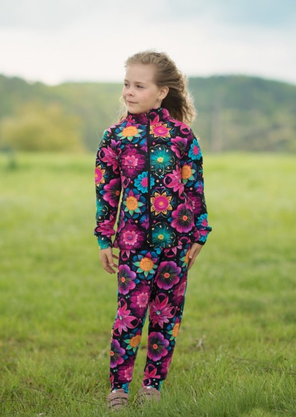 Dětská tepláková souprava ZIPPER FLOWERS 9