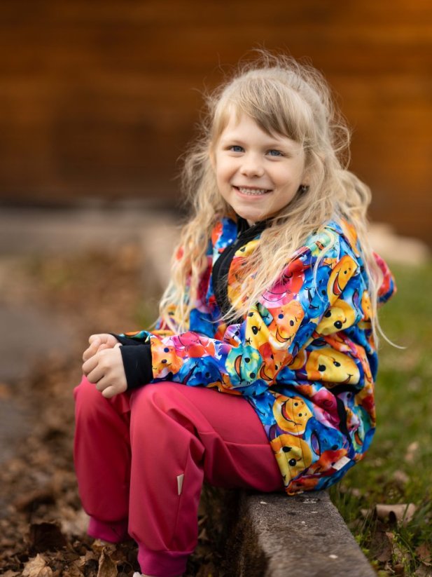 Dětská softshellová bunda SMILES, lehká