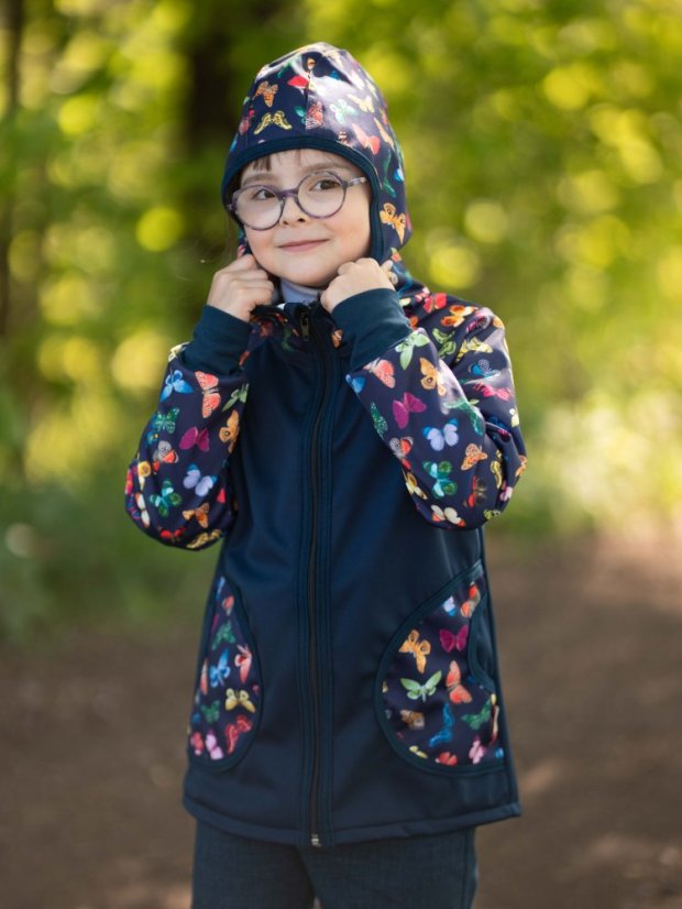 Dětská softshellová bunda s fleecem elastická