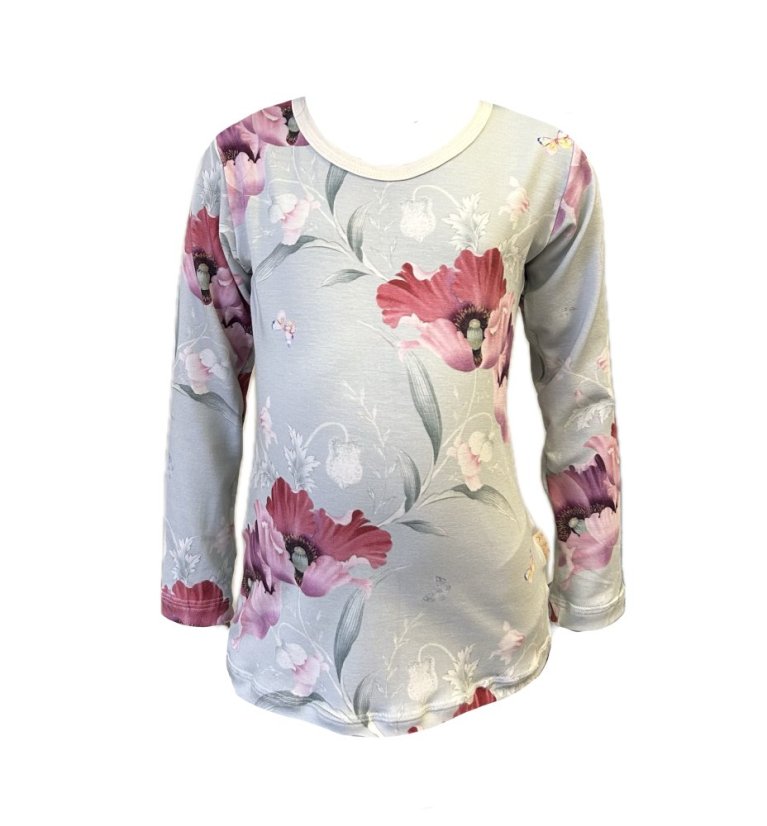 Dámské tričko BAMBUS, vlčí máky