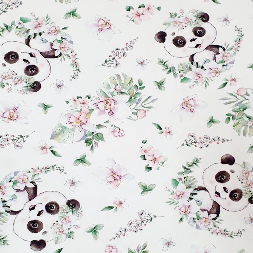 Dámské tričko, panda mezi kvítky krátký rukáv