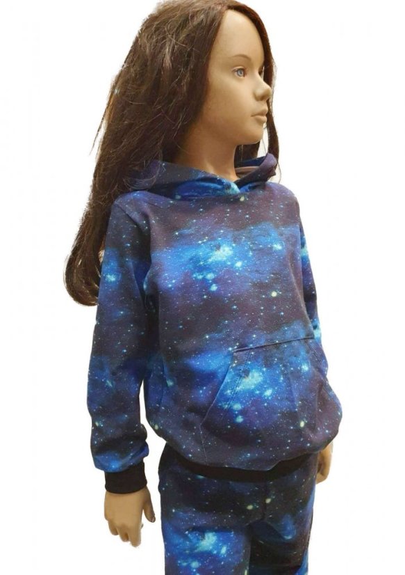 Detská mikina s kapucňou, vesmír