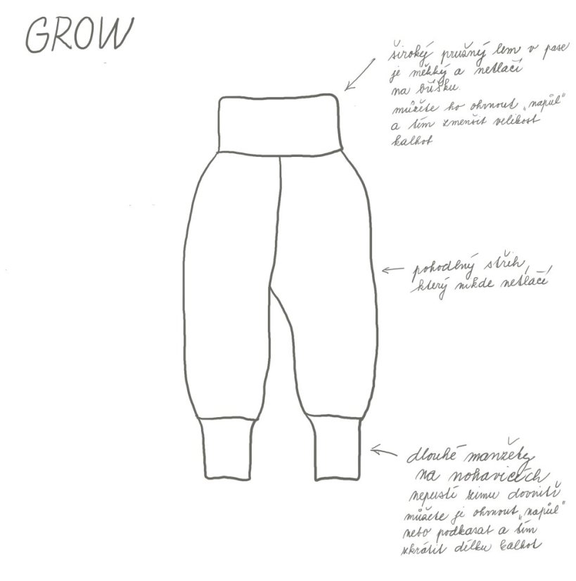 Dětské rostoucí kalhoty GROW, zimní les lehké