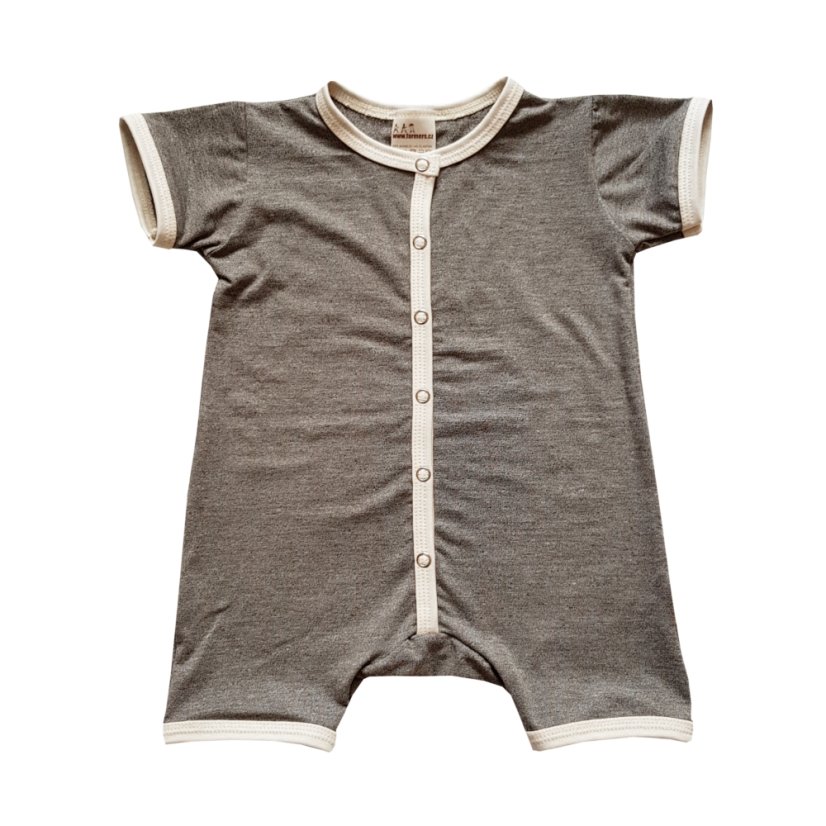 Detský letný bambusový overal s predným zapínáním