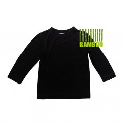Pánské tričko dlouhý rukáv BAMBUS FLAT černé (Velikost XS pánské)