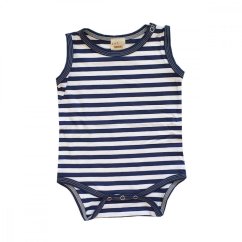 Dětské body BAMBUS, navy námořník tílko