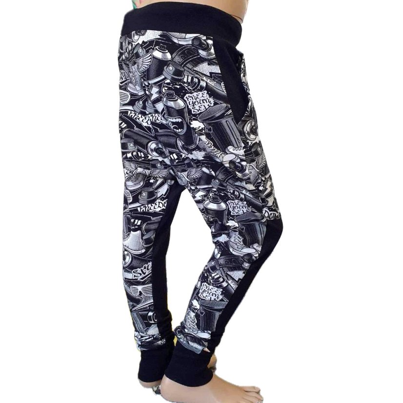 Pánské tepláky PARKOUR FREEDOM B&W lehké