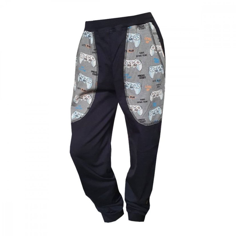 Tepláky THIN DIGI GAME 3 - čierne ľahké