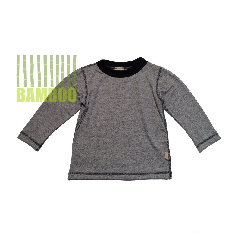 Dámské tričko dlouhý rukáv BAMBUS FLAT šedý melír (Velikost XS dámské)