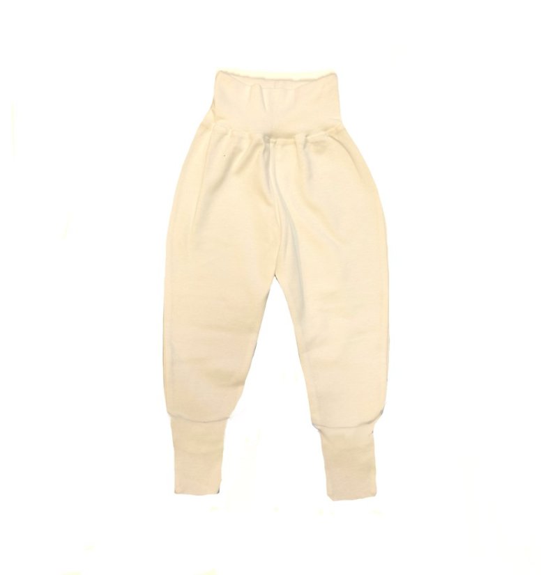 Dětské rostoucí kalhoty GROW BAMBUS, přírodní nebělená