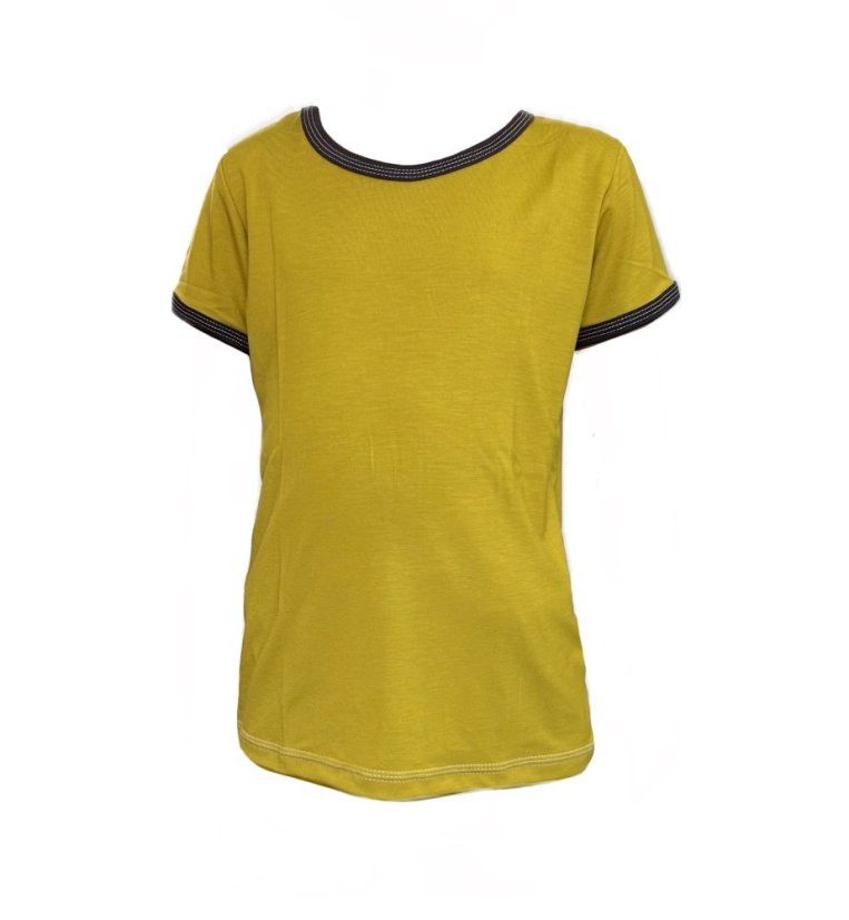 Pánské tričko BAMBUS, hořčicová krátký rukáv Pánské tričko BAMBUS, hořčicová krátký rukáv