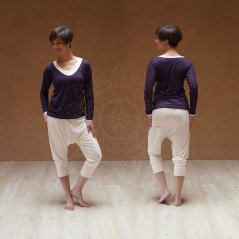 Dámské tričko V dlouhý rukáv SATYAM BAMBUS fialové (Velikost XS dámské)