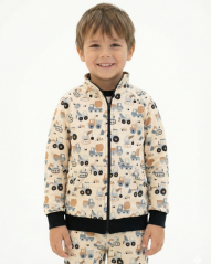 Detská mikina na zips, malý stavitel