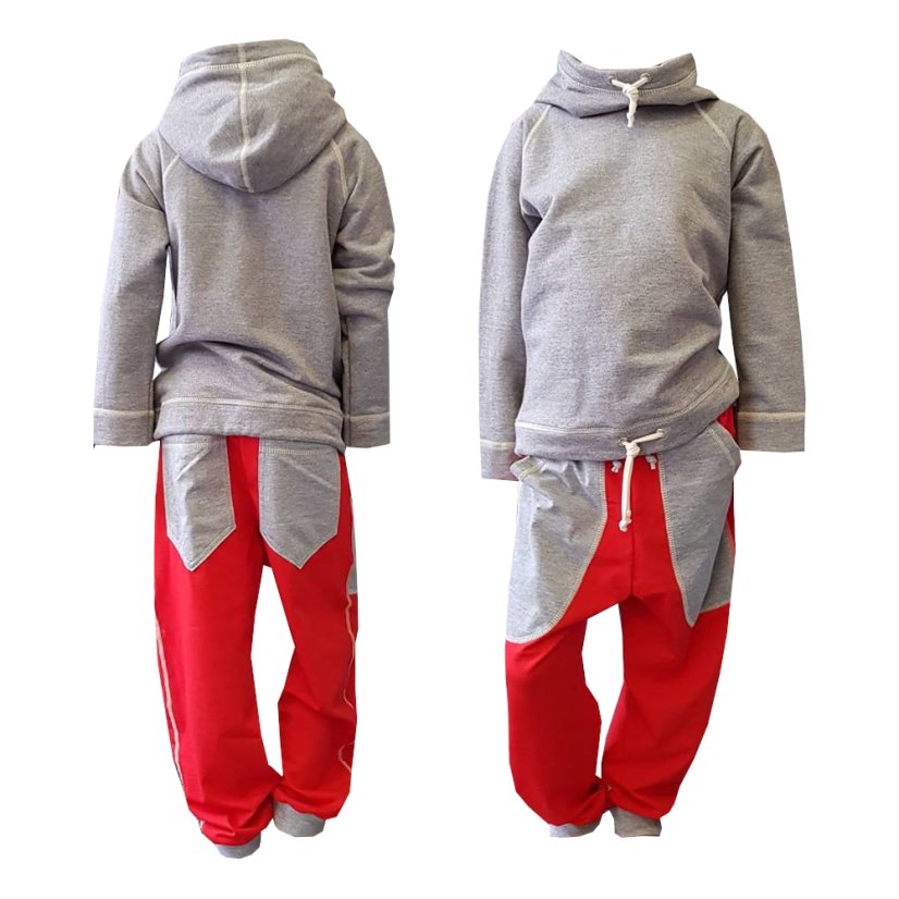 teplaky lehke parkpur siroke cervene souprava