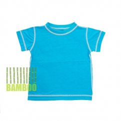 Dětské tričko krátký rukáv BAMBUS FLAT tyrkys (Velikost 92-98)