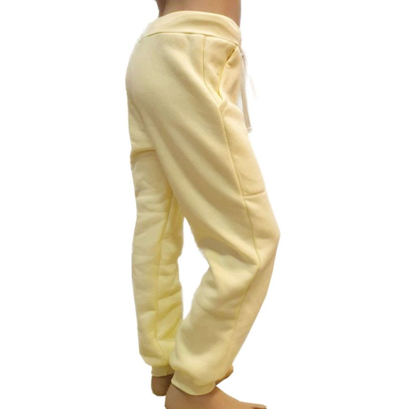 Dámské tepláky teplé, světle žlutá