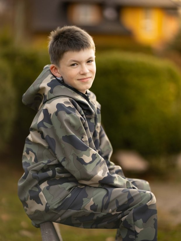 Dětská softshellová bunda s fleecem
