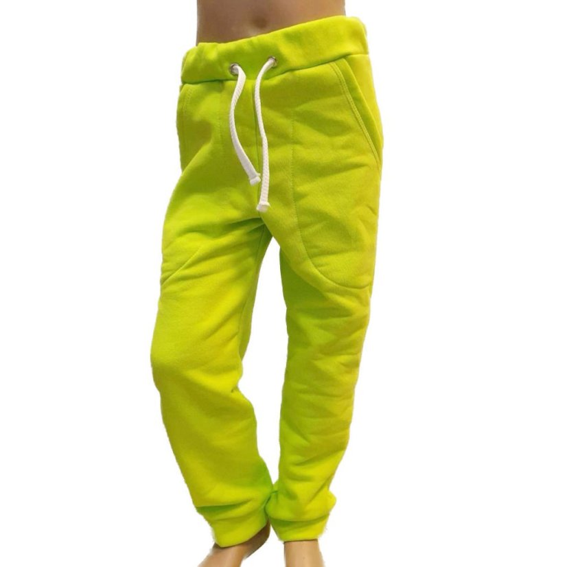 Dámské tepláky teplé, zelená limetka