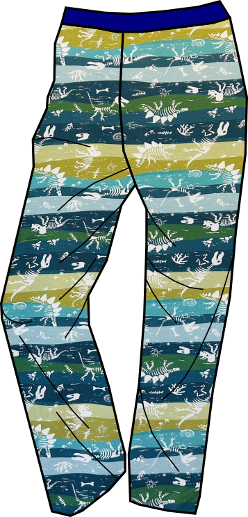 Pánské kalhoty, fosilie lehké