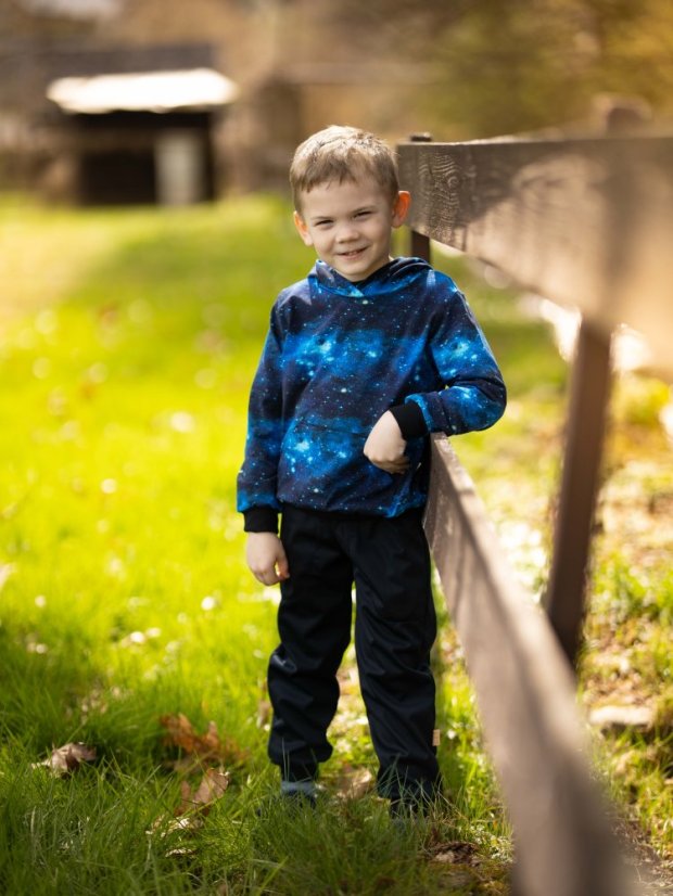 Detská mikina s kapucňou, vesmír