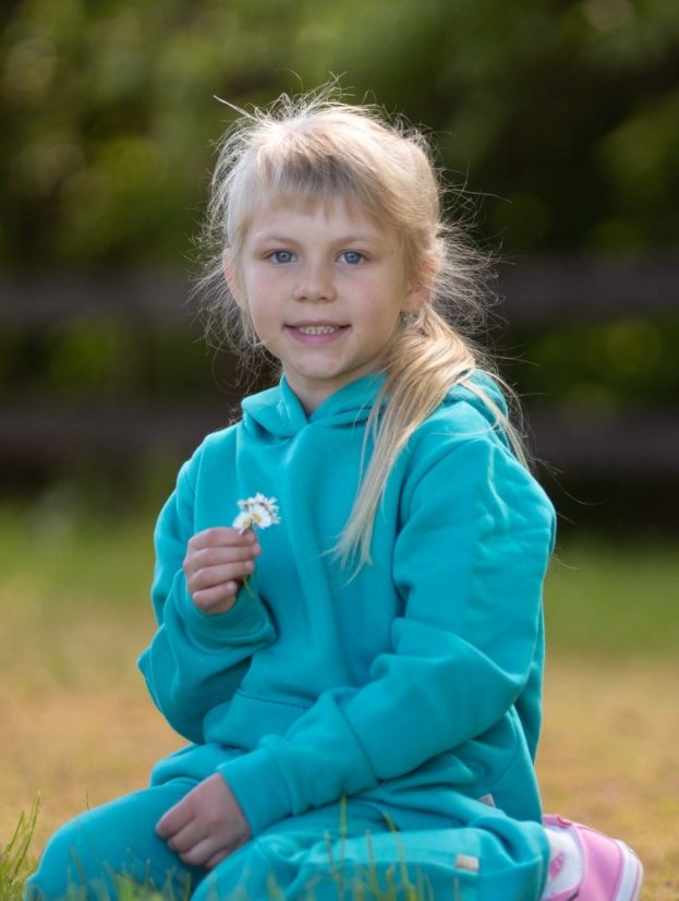 Detská mikina s kapucňou Fluffy teplá, zelená voda