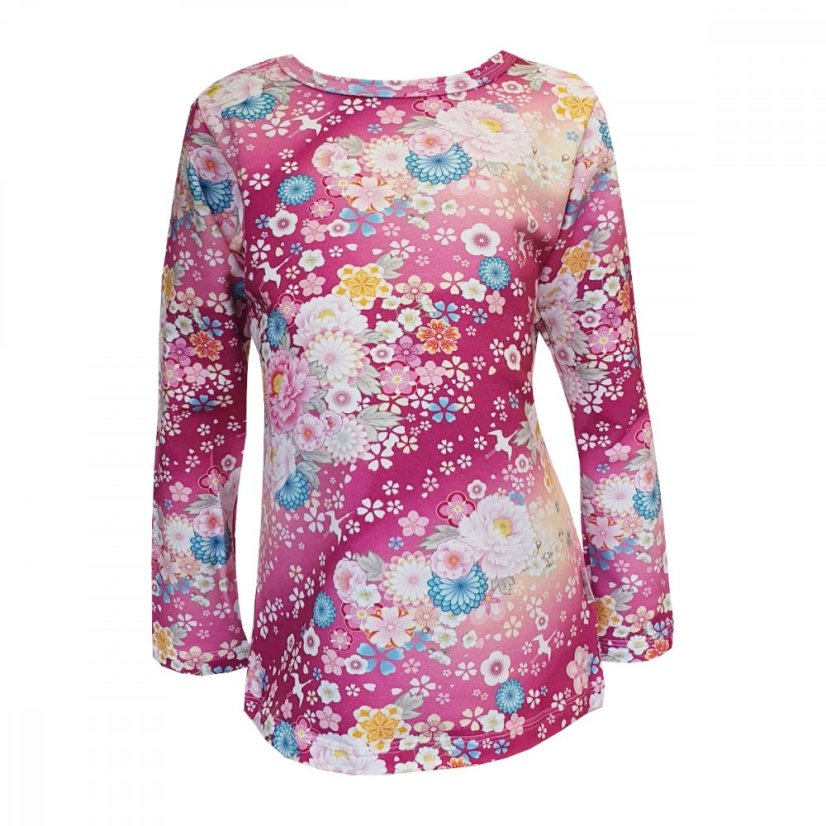 Dětská mikina, růžová louka