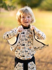 Dětská mikina na zip, malý stavitel