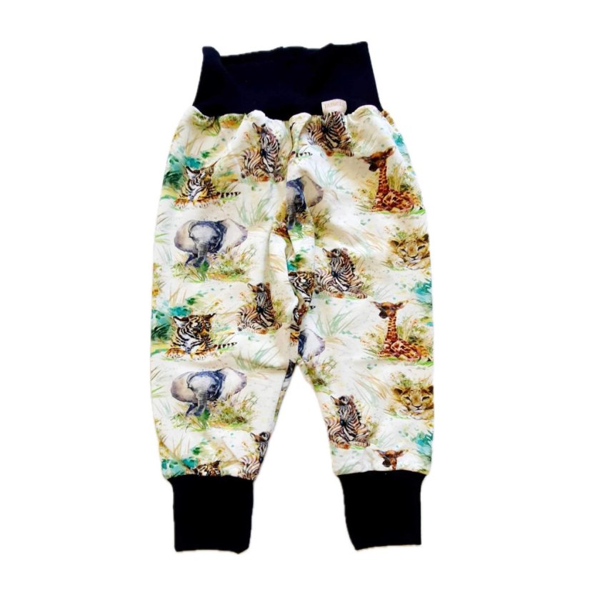 Ľahké detské rastúce nohavice GROW DIGI SAFARI