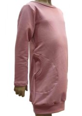 Mikinové šaty POWDER PINK