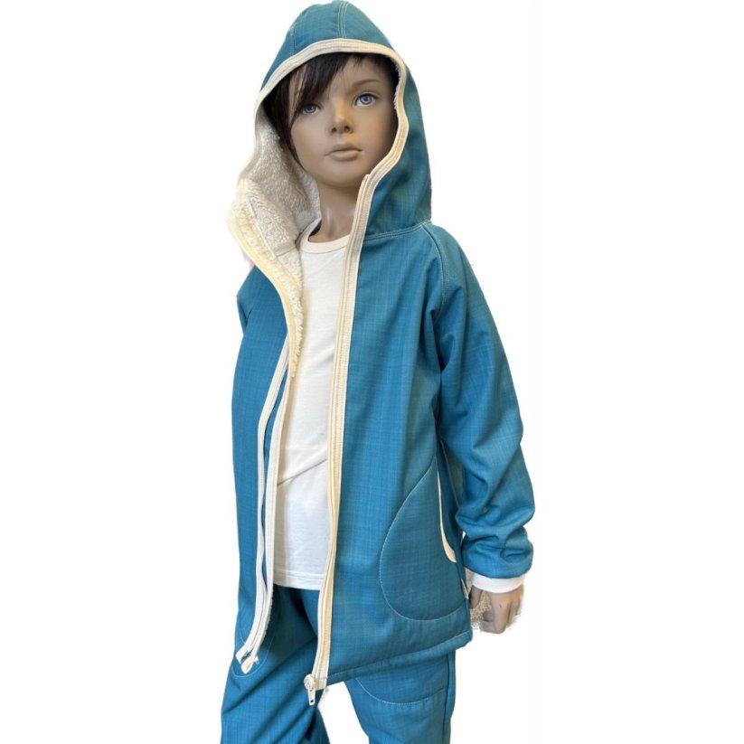 Dětská softshellová bunda s beránkem