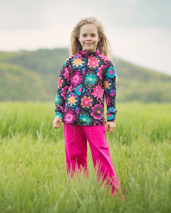 Dětské kalhoty TUBE MAX BAMBUS, sytě růžová