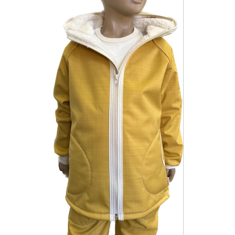 Dětská softshellová bunda s beránkem