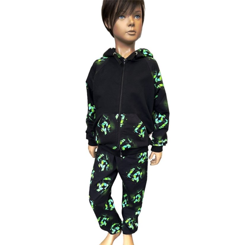 Dětská tepláková souprava na zip, herní únik