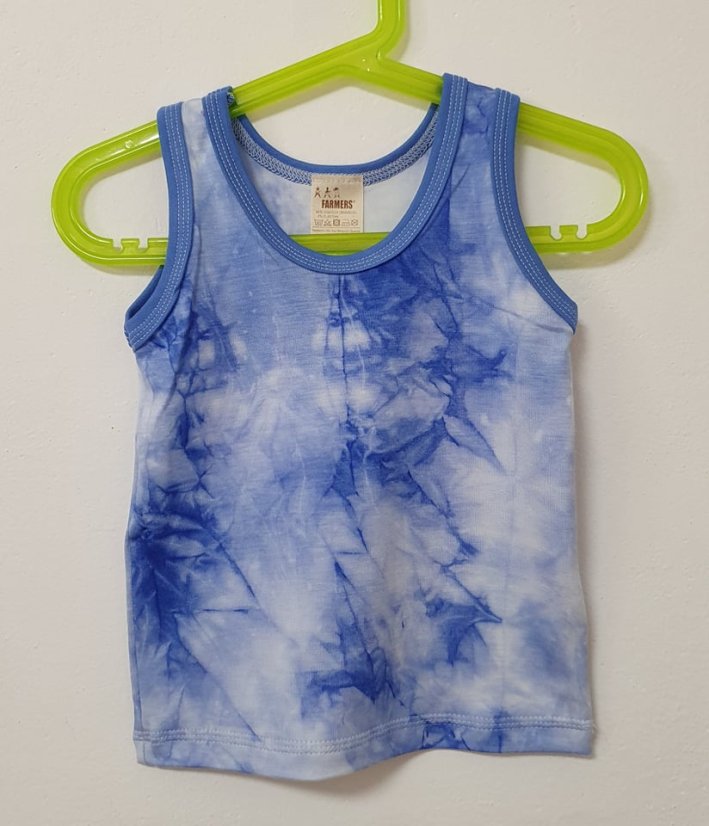 Nátělník BAMBUS modrá batika